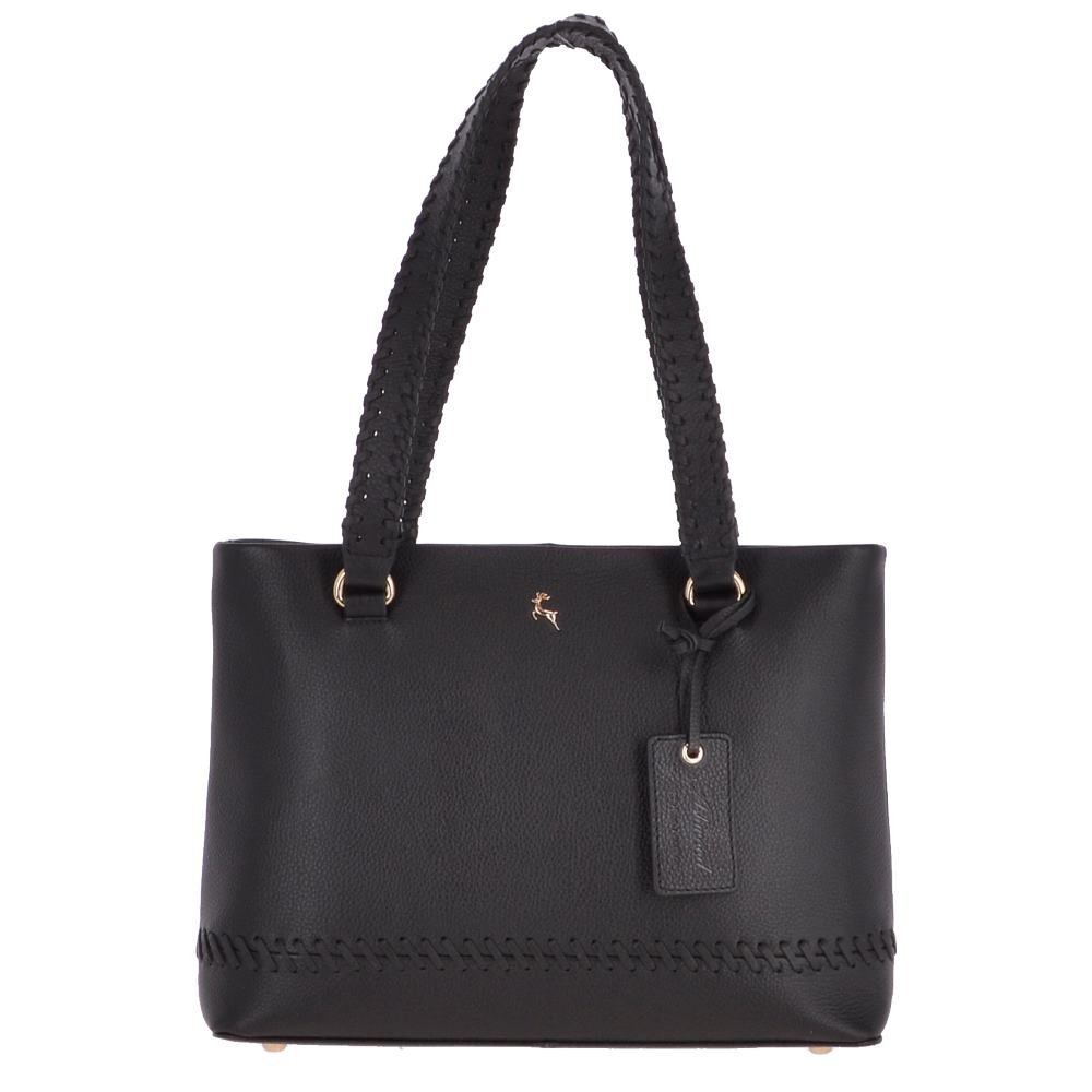 Ashwood Womens Medium Leather Handbag Black 62623