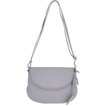 Light grey leather bag sale