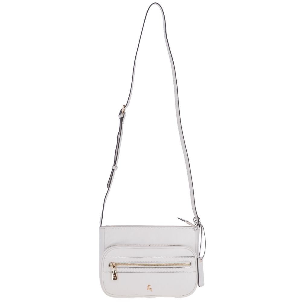 Ashwood Womens Small Compact Leather Crossbody Bag White 62662