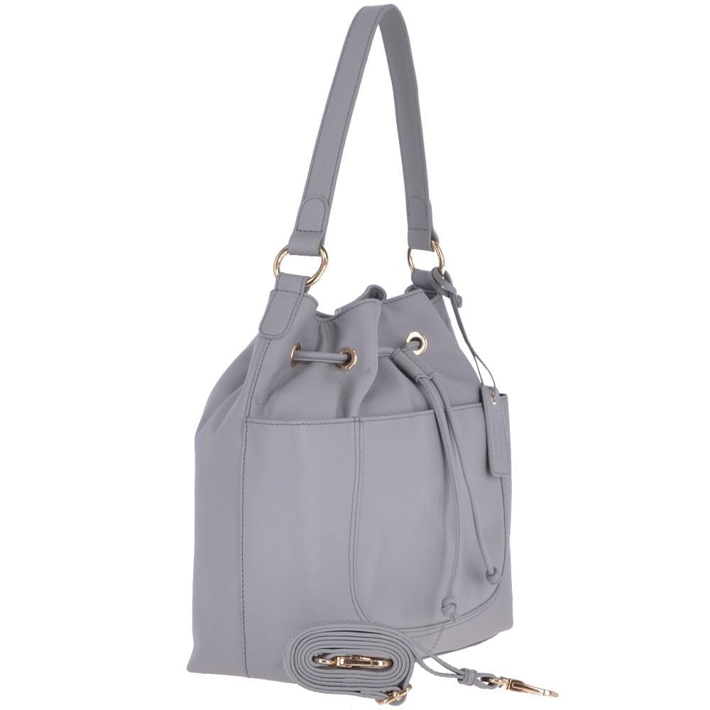 grey handbags