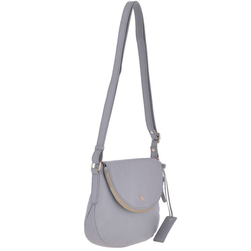 Ashwood Womens Zip Around Pocket Shoulder Bag Light Grey Rihanna