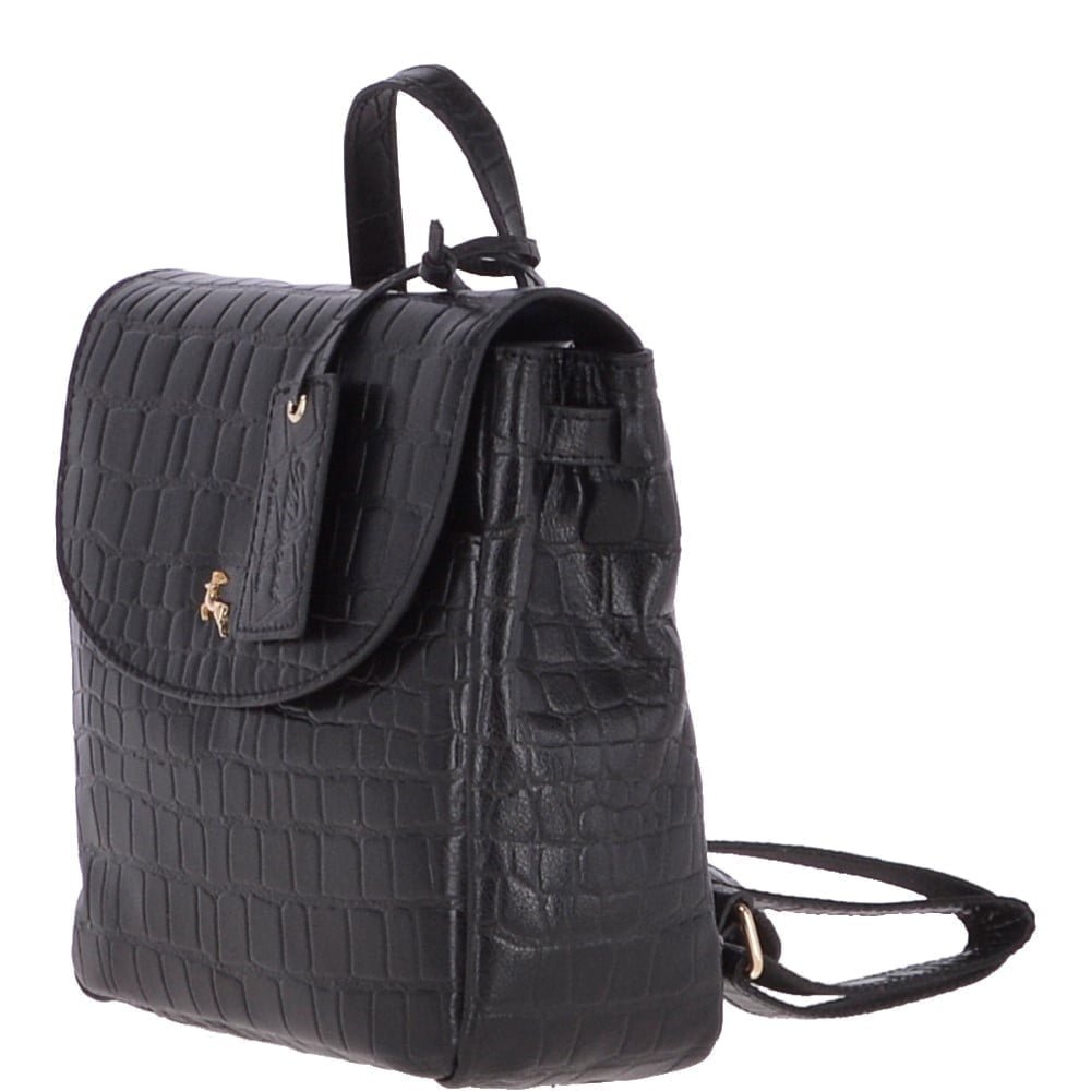 croc print backpack