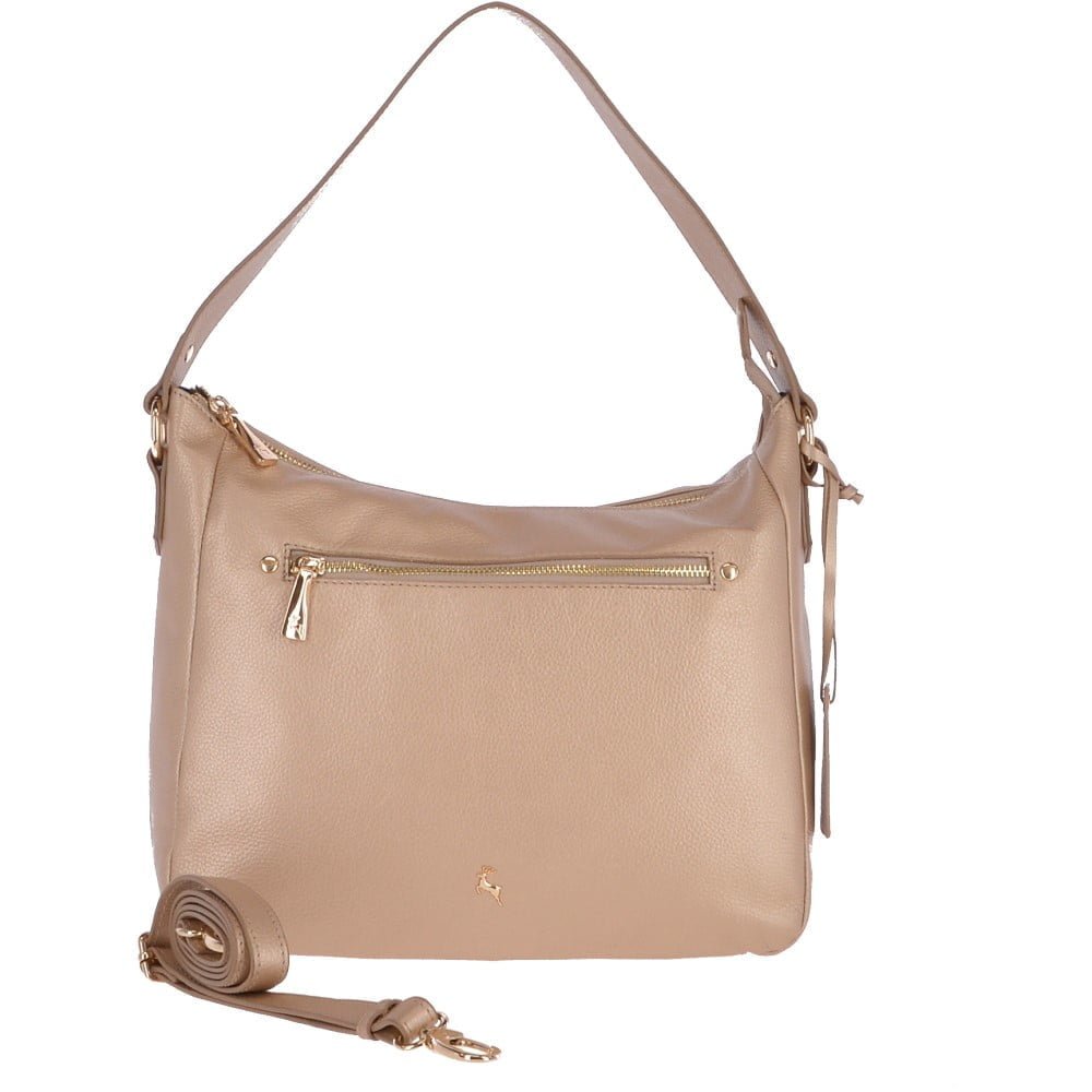 Ashwood Womens Large Leather Shoulder Bag Gold - 62642