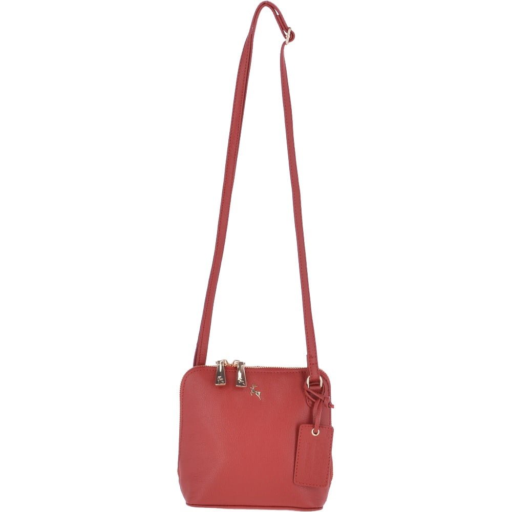 Ashwood Womens Zip Around Mini Leather Cross Body Bag Red - 61678 | Ashwood Handbags