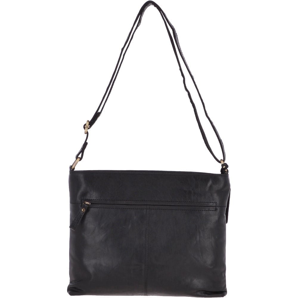 Ashwood Womens Vintage Medium Leather Shoulder Bag Black - G23 ...