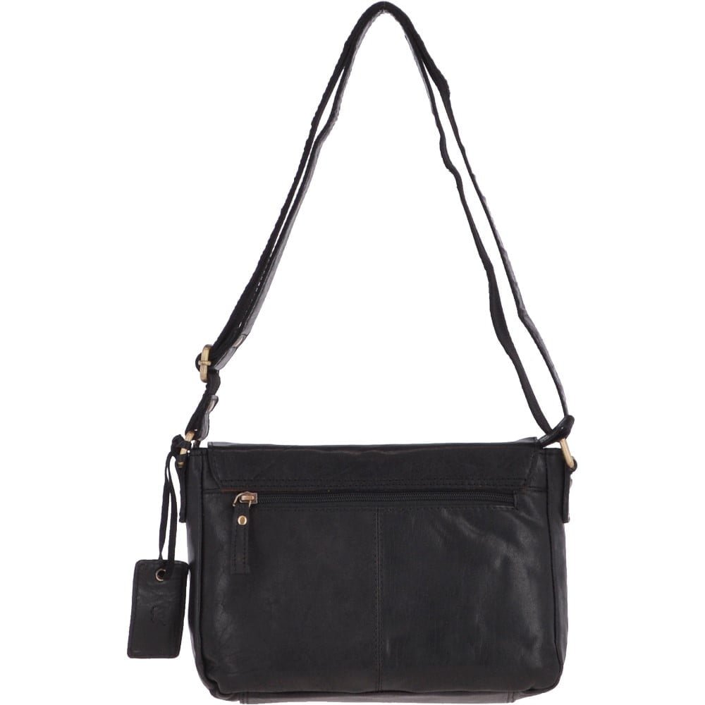 Ashwood Womens Vintage Leather Cross Body Shoulder Bag Black - G22 ...
