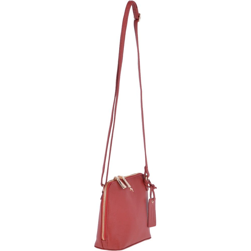 Ashwood Womens Zip Around Mini Leather Cross Body Bag Red - 61678 | Ashwood Handbags
