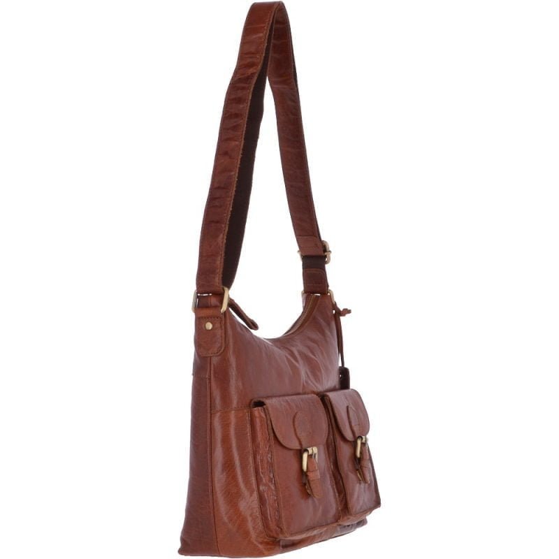 Ashwood Leather Stratford Milled Vt Medium A4 Body Bag in Brown