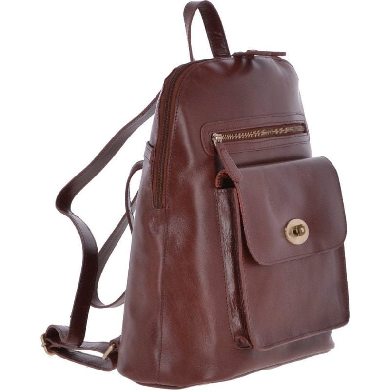 Vegetable Tanned Medium Leather Backpack: V-28 | Ashwood Handbags