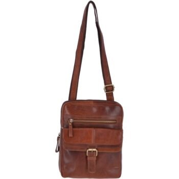 Leather Vintage Medium Flight Shoulder Bag: G-33