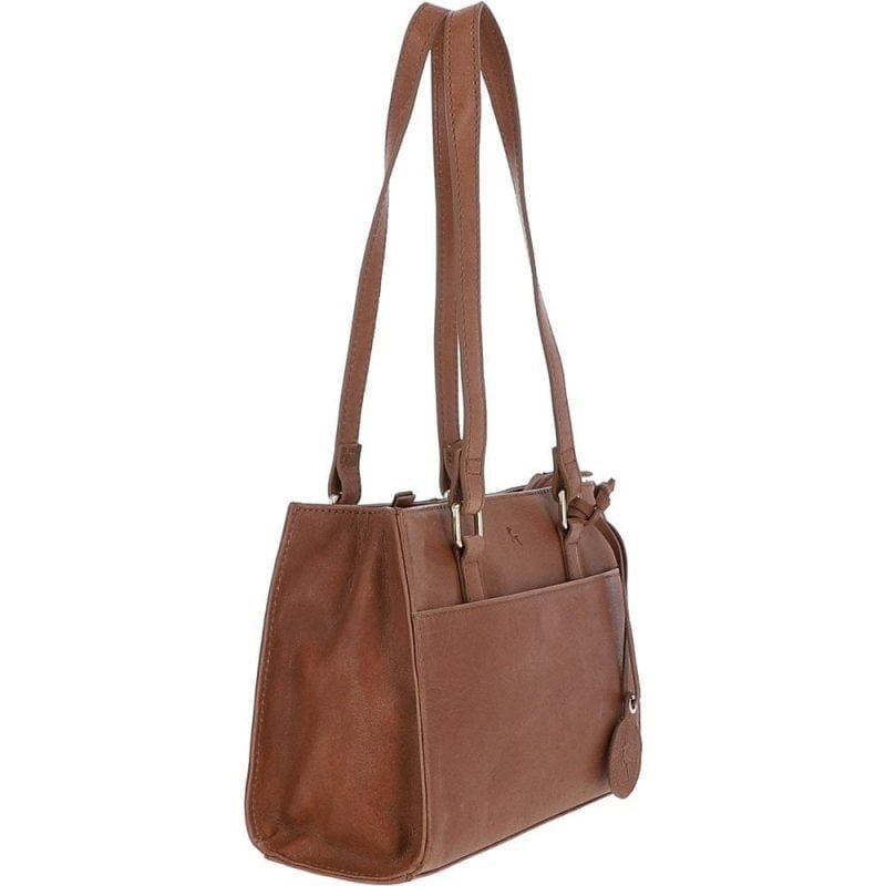 Medium shop leather handbag