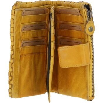 Vintage Woven Leather Medium 18 Card Purse:  D-83