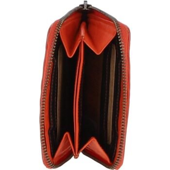 Vintage Woven Leather Zip Around 6 Card Coin Purse: D-80