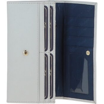 7 Card Large Saffiano Leather Purse Purse: Ash-05 S