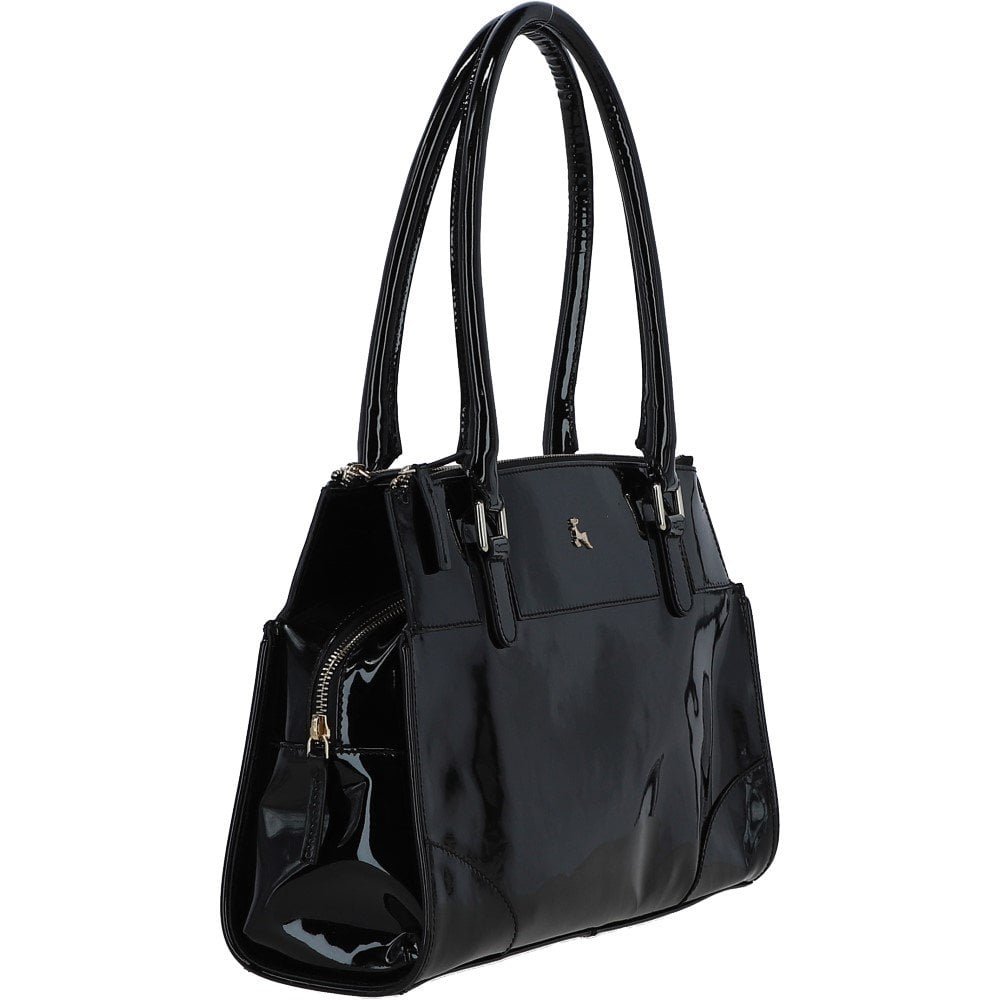 Three Section Patent Leather Work Bag: A4 Work Bag | Ashwood Handbags