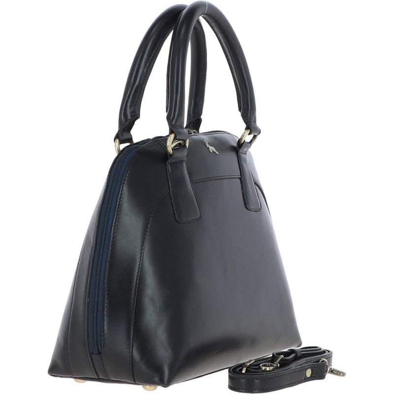 Navy leather best sale tote bag uk