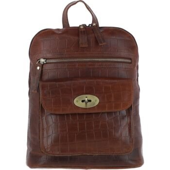 Ashwood Croc Print Leather Mini Backpack: L-75
