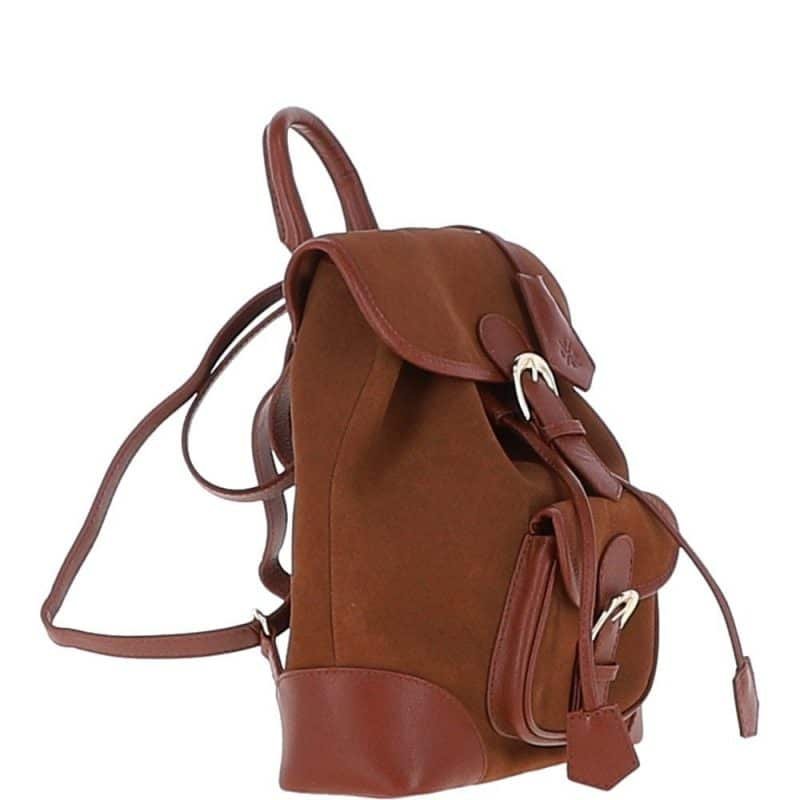 Ashwood Suede and Leather Backpack: S-16