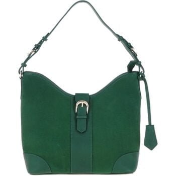 Ashwood Top Zip Suede Shoulder Handbag: S-17