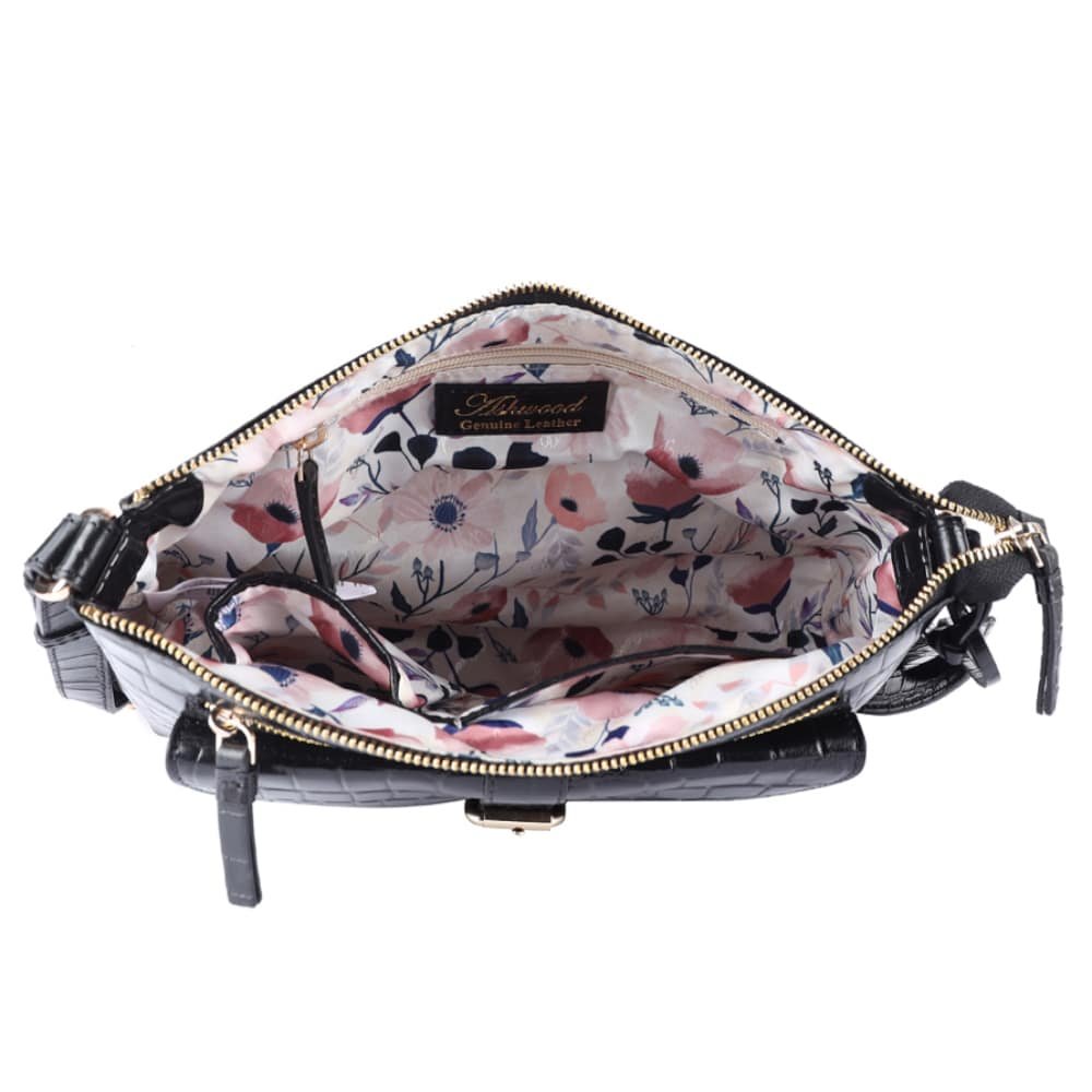 Ashwood Leather Shoulder Handbag Black 63786 Ashwood Handbags