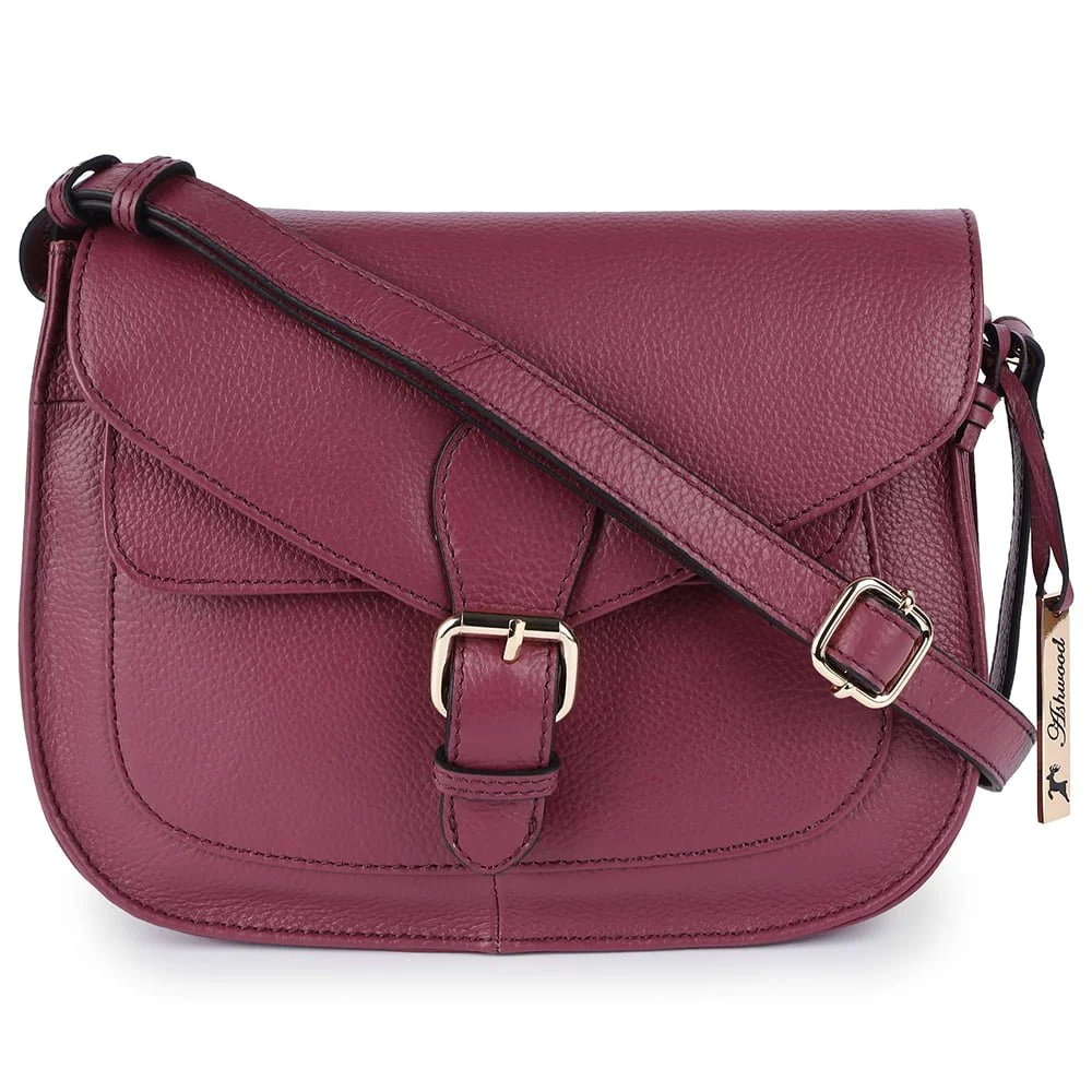 Genuine leather crossbody bag on sale