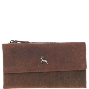 Ladies Equestrian Zippered Leather Purse: Sally