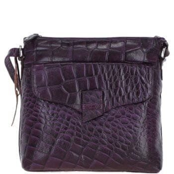'Pamina' Croc-embossed Crossbody X Shoulder Bag: 79651