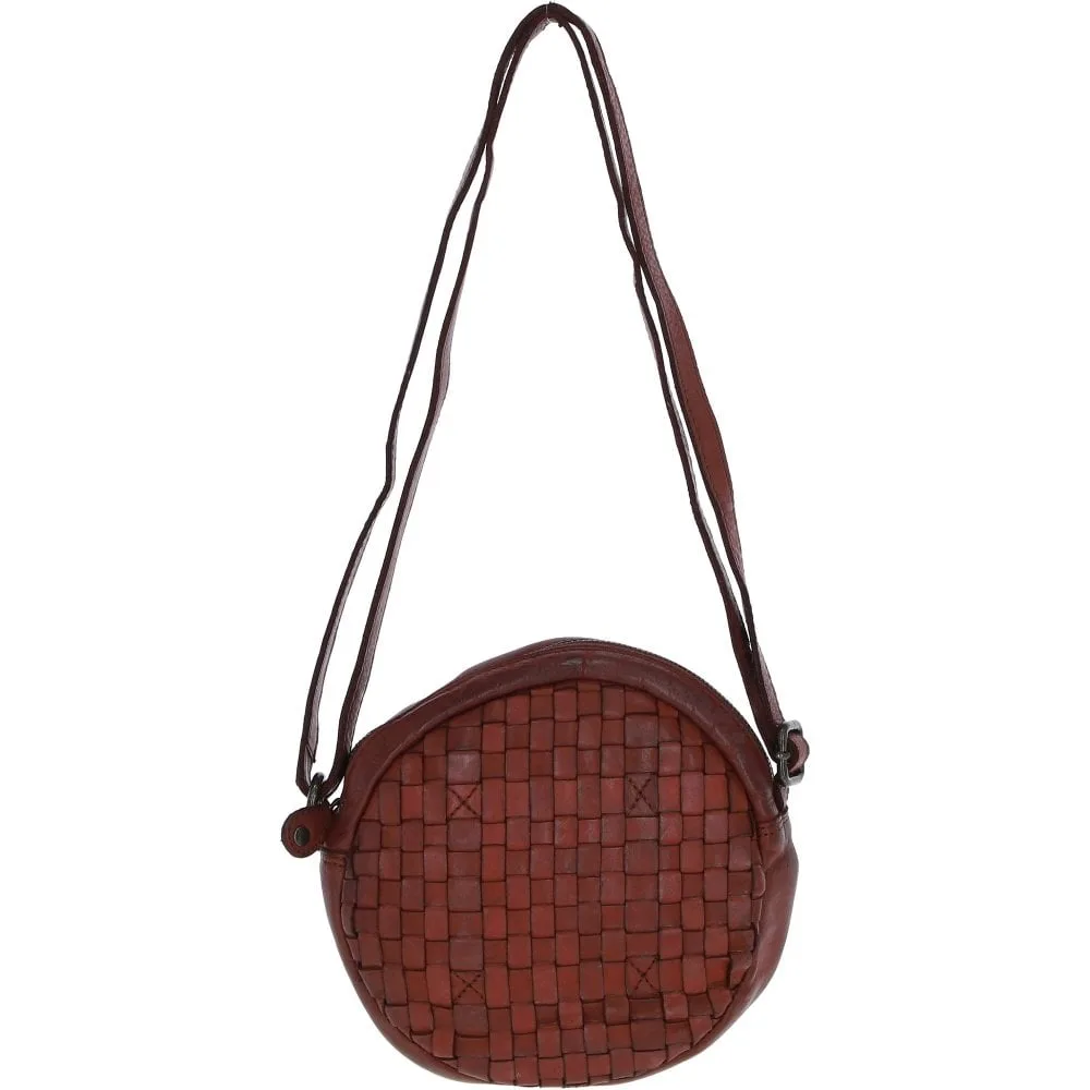 Brown round crossbody bag best sale