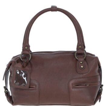 'Avanguardia in Cuoio' Classic Leather Barrel Bag: 52531
