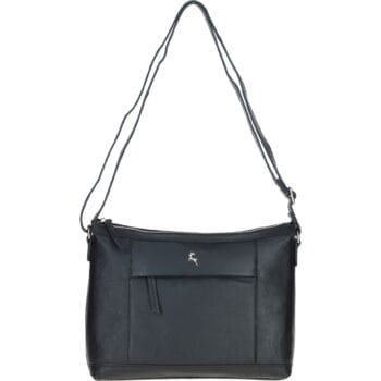 'Windsor' Real Leather Shoulder Bag: AJ1