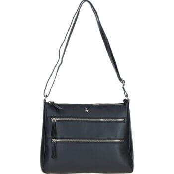 'Aintree' Genuine Leather Shoulder Bag: AJ3