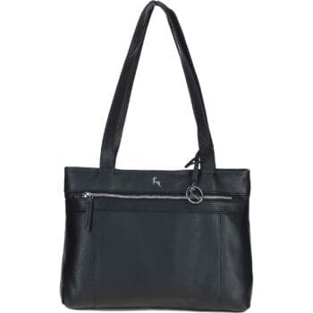 Classic Leather Zipped Shoulder Bag: Derry